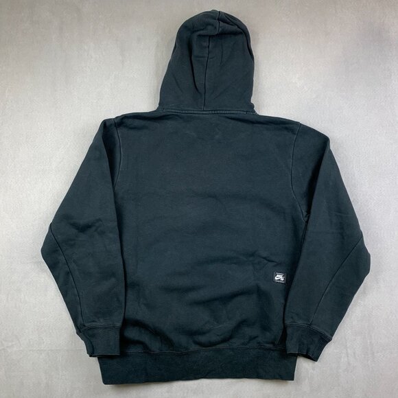 Nike Sb Mens Sweater Large Black Pullover Hoodie Long Sleeve Big Logo Skateboard - Picture 8 of 9